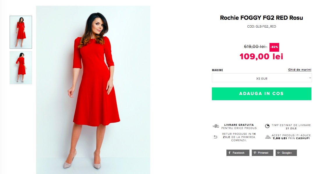 rochie rosie bonusway.ro